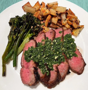 Grilled Sirloin Steak with Chimichurri